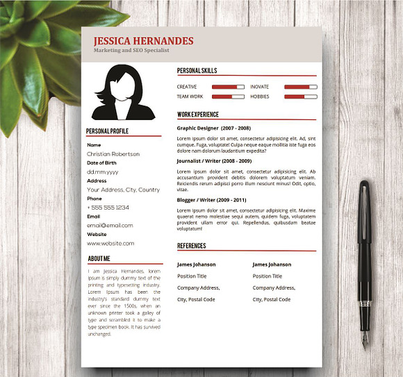 Clean Resume Template + Cover Letter in Letter Templates - product preview 1