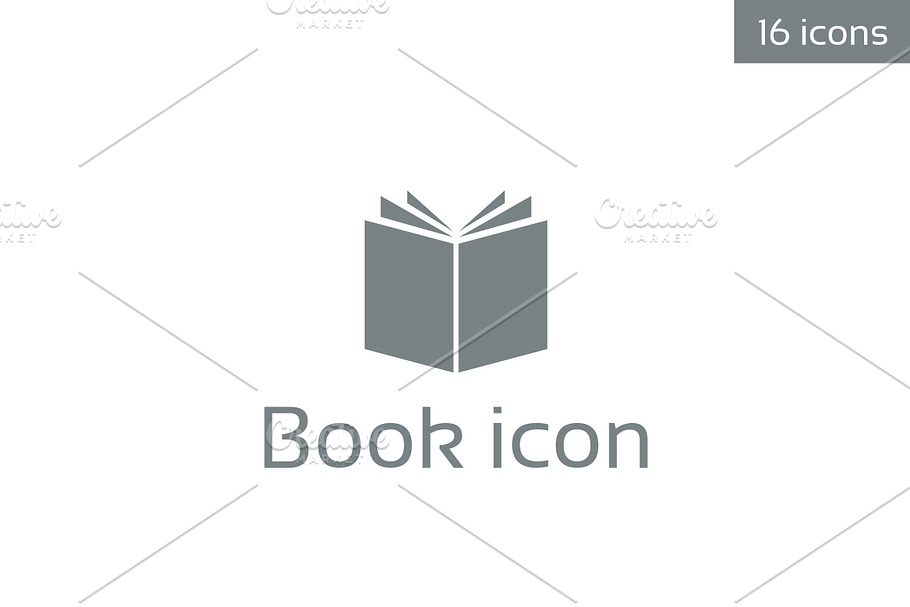 Book icon in Book Icons - product preview 8