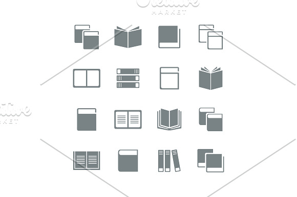 Book icon in Book Icons - product preview 1