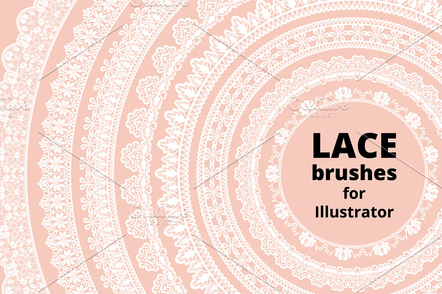Lace brushes for AI and lace borders in Photoshop Brushes - product preview 8