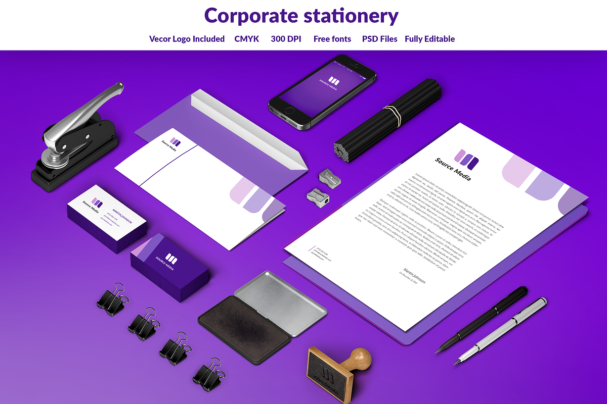 Source Media - Stationery & Branding in Branding Mockups - product preview 8