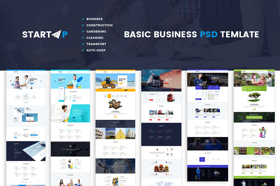 Startup | Basic Business PSD Website