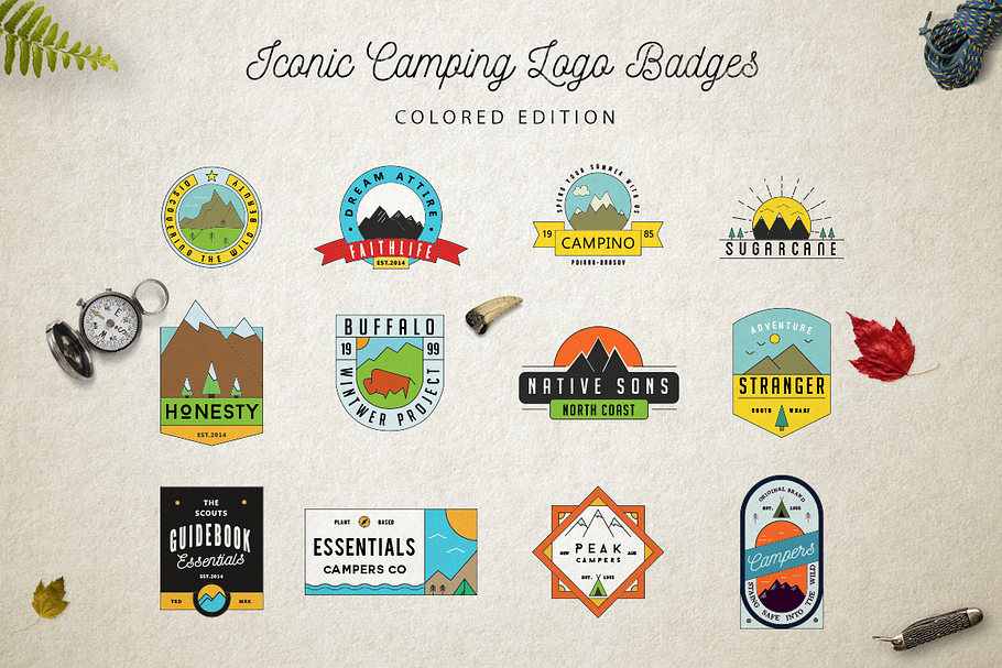 Iconic Camping Logo Badges 2