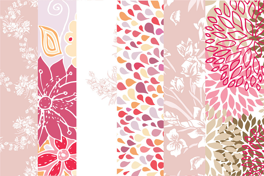 6  vector floral patterns in Patterns - product preview 8