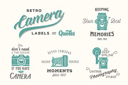 Retro Vector Camera Labels/Quotes