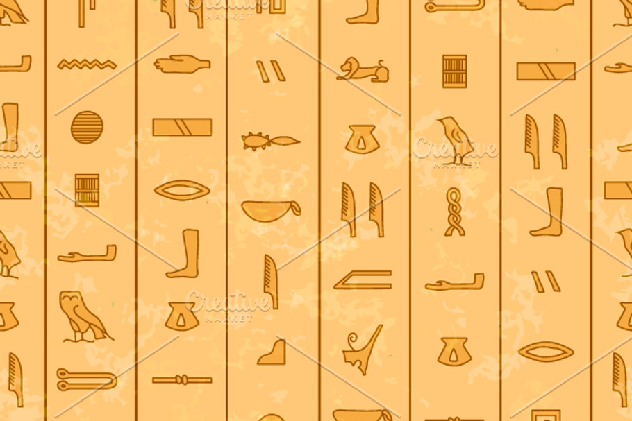 Antique egyptian hieroglyphics