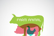 Vector group of animal farm label