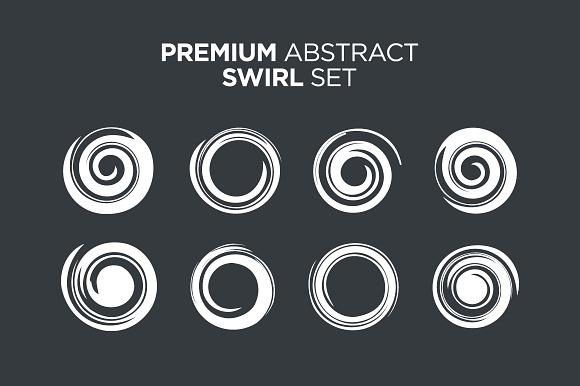Premium Abstract Spiral Set in Illustrations - product preview 1