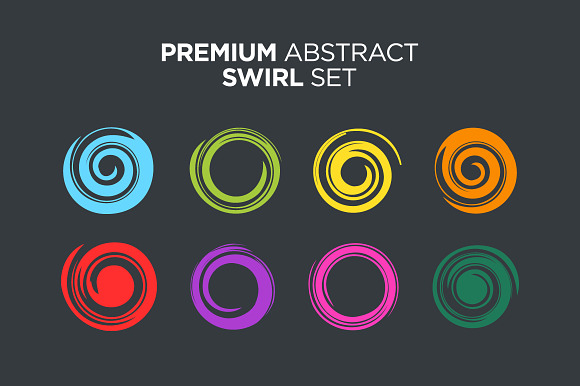 Premium Abstract Spiral Set in Illustrations - product preview 2