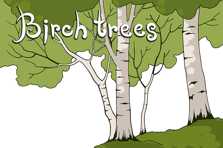 Birch Trees in Illustrations - product preview 8