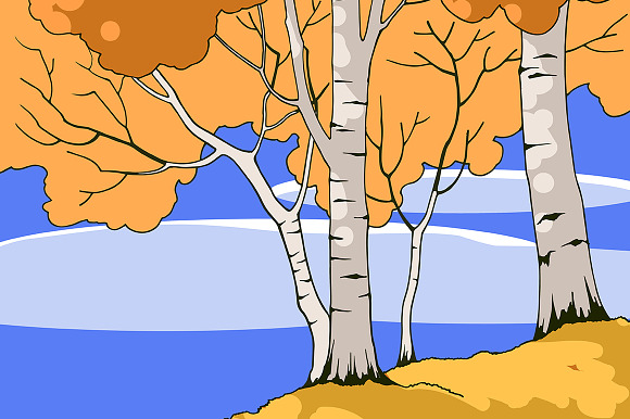 Birch Trees in Illustrations - product preview 3