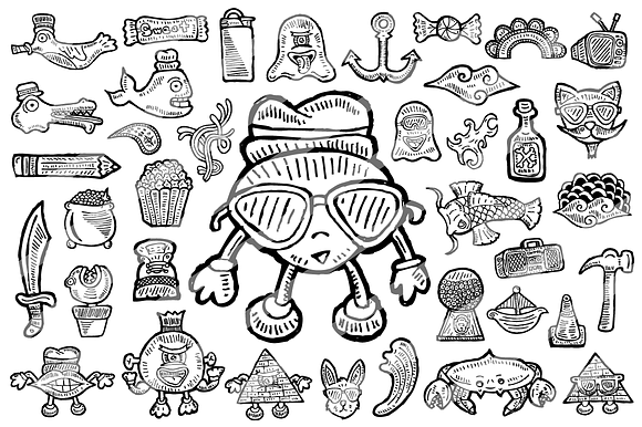 Street Doodles Pack in Illustrations - product preview 4