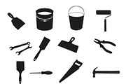 Building tools vector isolated