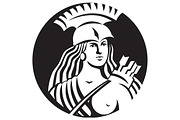 Female Spartan Warrior Circle 
