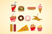 Vector fast food clip-art isolated