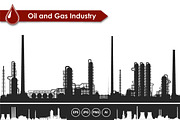 Oil and gas refinery vector set