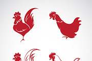 Vector image of an chicken design
