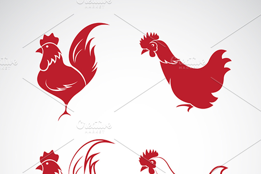 Vector image of an chicken design in Graphics - product preview 8