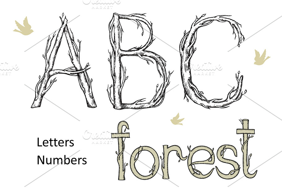 Alphabet forest. in Illustrations - product preview 8