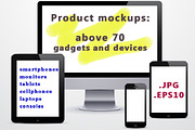 Above 70 gadgets - product mockups