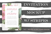 Invitation Mockup w/ Stripes