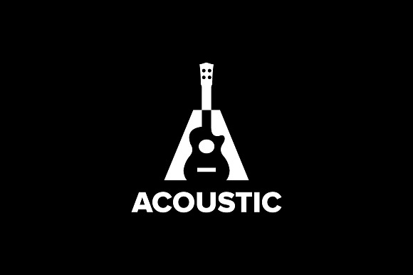 Acoustic Guitar in Logo Templates - product preview 1