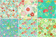 Floral set- seamless patterns