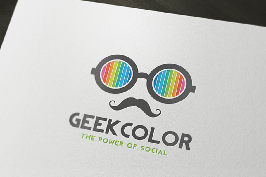 Geek Rainbow in Logo Templates - product preview 8