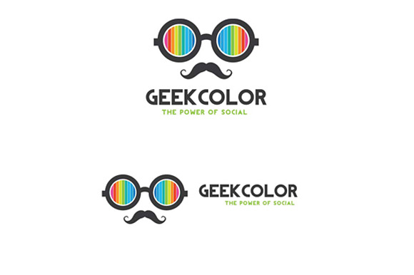 Geek Rainbow in Logo Templates - product preview 1