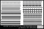 30 Needle Art Brushes - Illustrator
