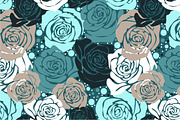 Seamless pattern "Green roses"