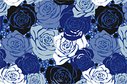 Seamless pattern "Blue roses"