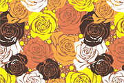 Seamless pattern "Yellow roses"