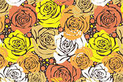 Seamless pattern "Yellow roses-II"