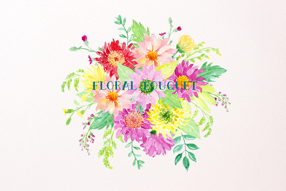 Watercolor Mother's Day Bouquet in Illustrations - product preview 2