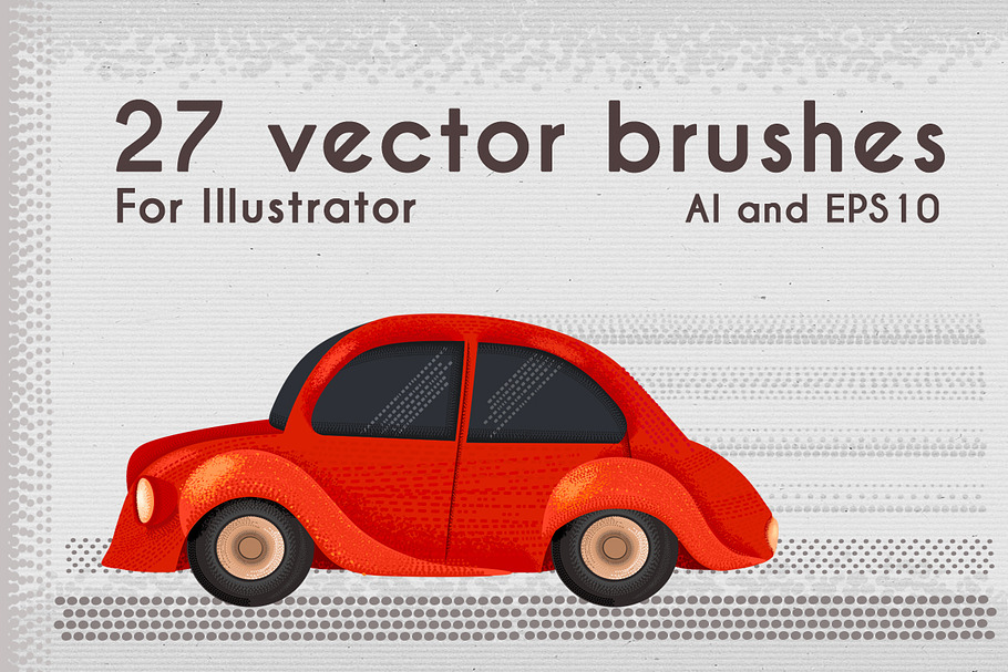 27 Vector brushes for Illustrator in Photoshop Brushes - product preview 8