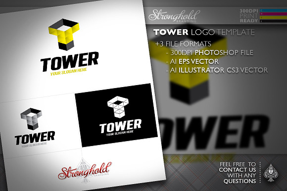 Tower Logo Design Template in Logo Templates - product preview 1