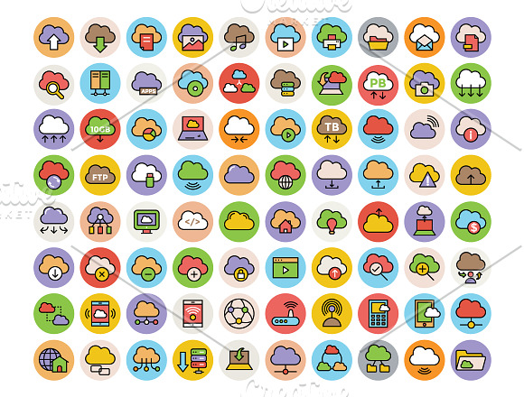 100+ Cloud Computing Vector Icons. in Icons - product preview 1