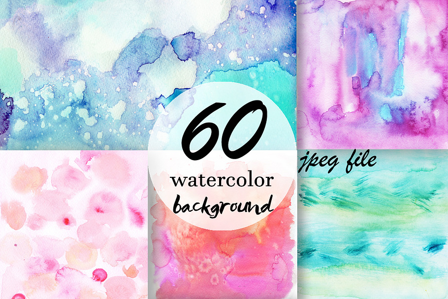 60 watercolor backgrounds in Textures - product preview 8