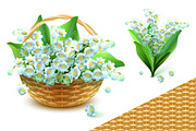 Wicker Basket of flowers