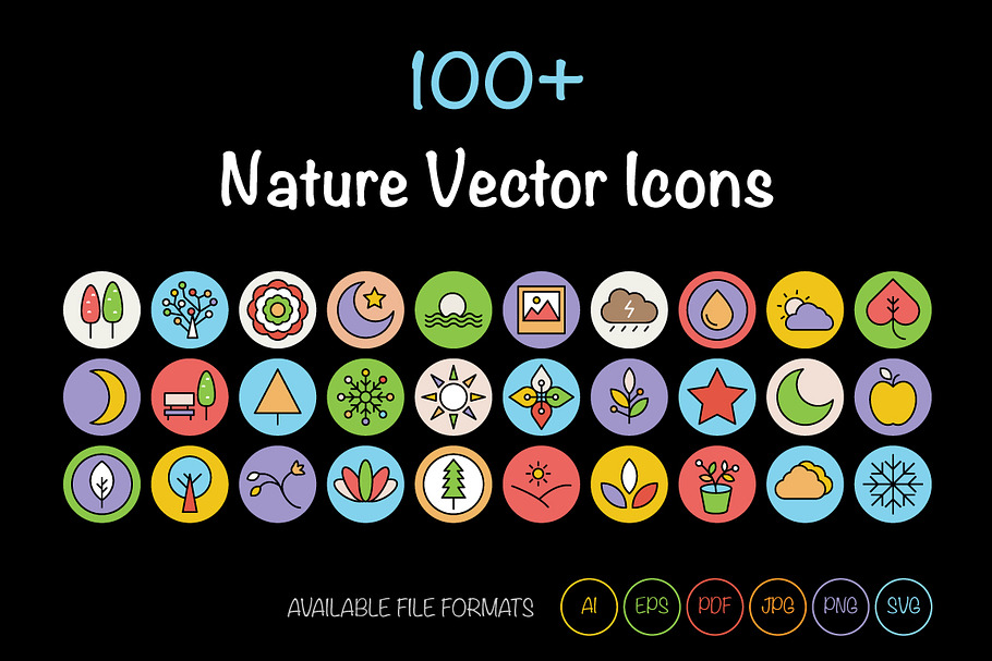 100+ Nature Vector Icons 