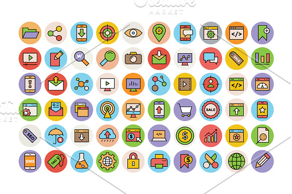125+ SEO and Marketing Icons  in Graphics - product preview 1
