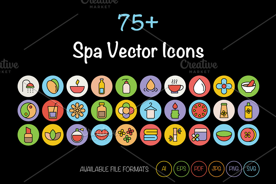 75+ SPA Vector Icons 