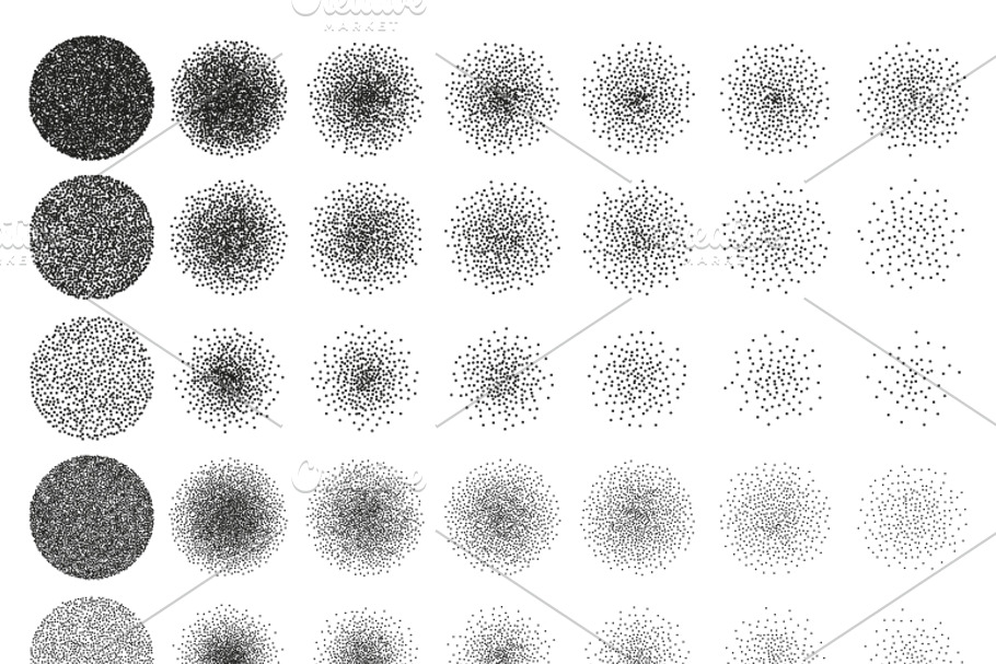 Set 35 square stipple pattern brush in Textures - product preview 8