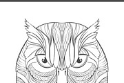 Coloring for print with owl