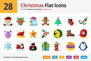 28 Christmas Flat Icons