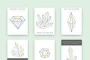 Set 6 templates for printing crystal