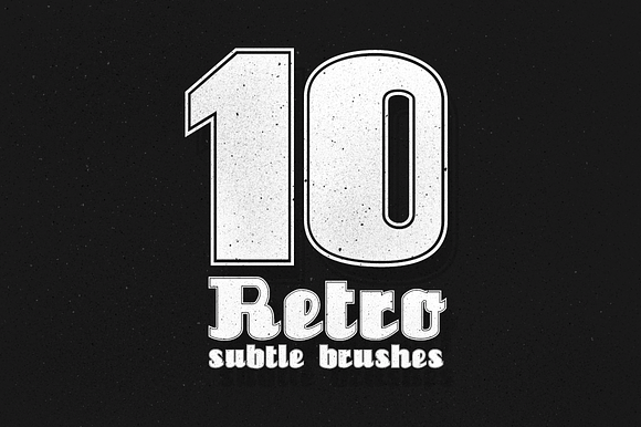 10 Photoshop Retro Subtle Brushes in Photoshop Brushes - product preview 1