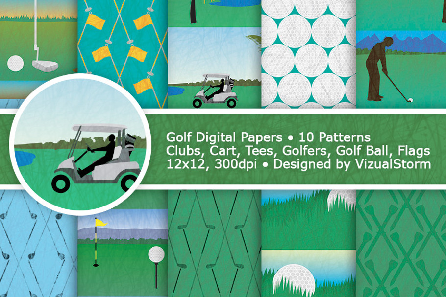 Golf Digital Paper Pack