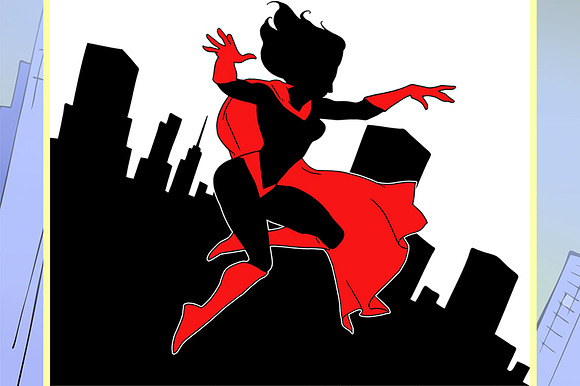 Super lady vector set in Illustrations - product preview 2